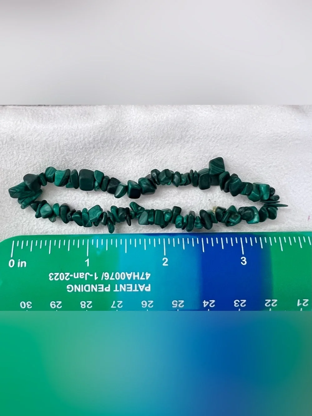 Genuine Malachite Crystal Chip Stretch Bracelet – Healing & Protection Stone